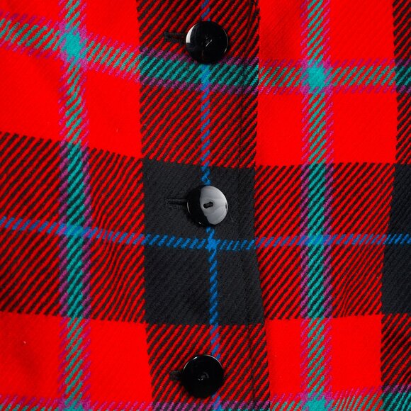 Escada Vintage Red Tartan Single Breasted Tailored Blazer - Picture 6 of 9
